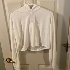 Antistar white cropped hooded longsleeve.